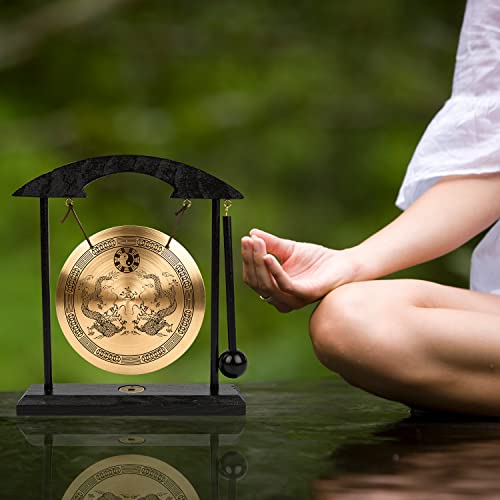 Zen Art Brass Feng Shui Desktop Gong - Image 5