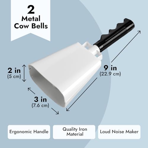 Cowbell with Handle - 2-Pack