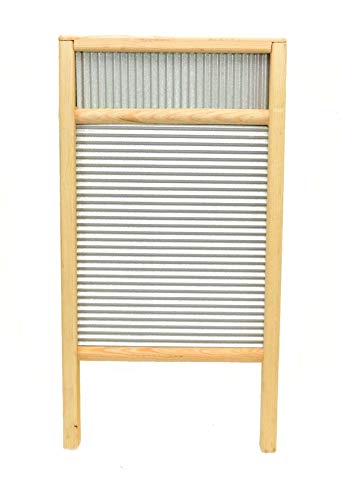 Large Washboard with Tin-23.5 Inches High X 12.5 Inches Wide