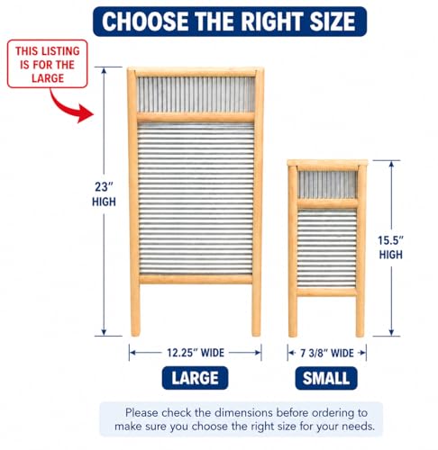 Large Washboard with Tin-23.5 Inches High X 12.5 Inches Wide - Image 2