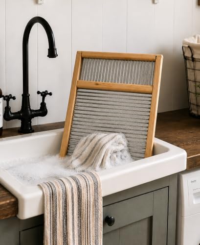 Large Washboard with Tin-23.5 Inches High X 12.5 Inches Wide - Image 3