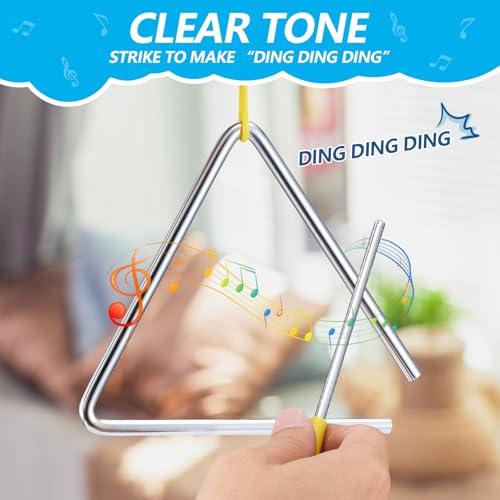 TIPTAP Hand Percussion Triangle, 6IN