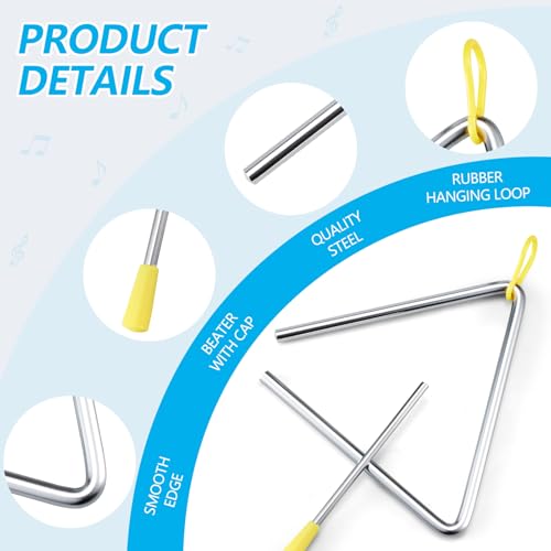 TIPTAP Hand Percussion Triangle, 6IN