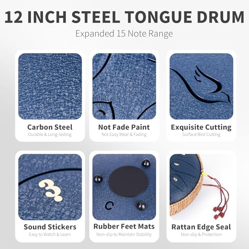 Steel Tongue Drum, 12 Inch