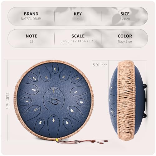 Steel Tongue Drum, 12 Inch