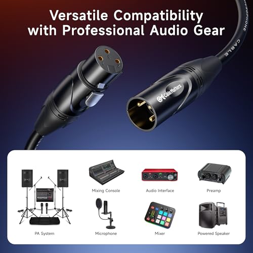 Cable Matters 2-Pack Male to Female XLR Microphone Cable 6 Feet - Image 3
