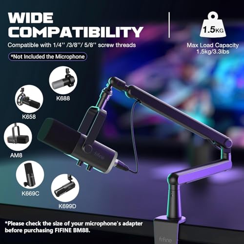 FIFINE BM88 Microphone Boom Arm