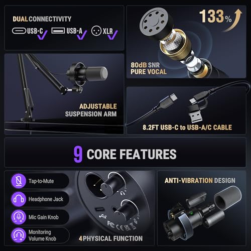 FIFINE K688 Podcast Microphone Kit