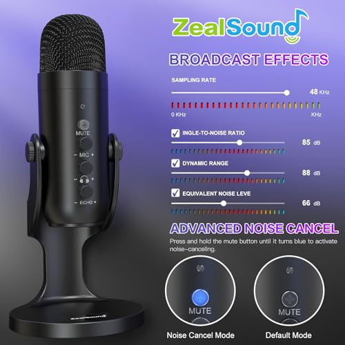 zealsound USB Microphone, Condenser Computer