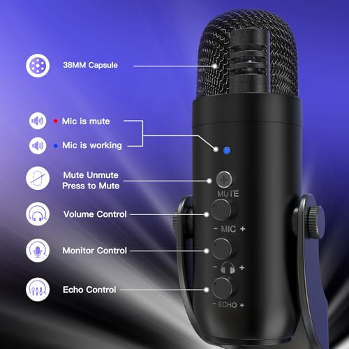 zealsound USB Microphone, Condenser Computer