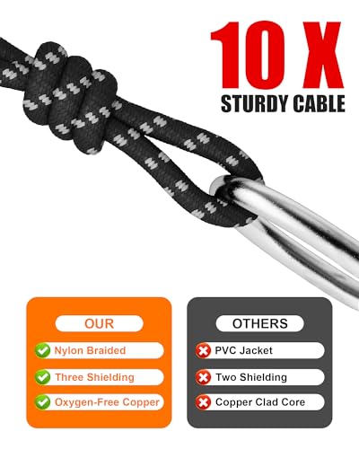 XLR Cable, VANDESAIL 3ft 2 Pack Microphone Cable XLR Male to Female - Image 4