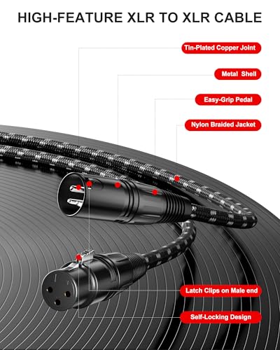 XLR Cable, VANDESAIL 3ft 2 Pack Microphone Cable XLR Male to Female - Image 5