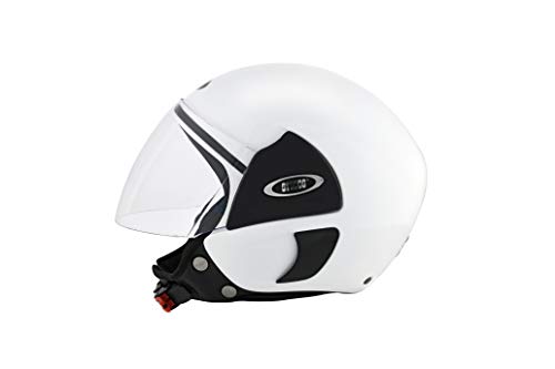 Studds Cub SUS_COFH_WHEL Open Face Helmet (White, L) - Image 4
