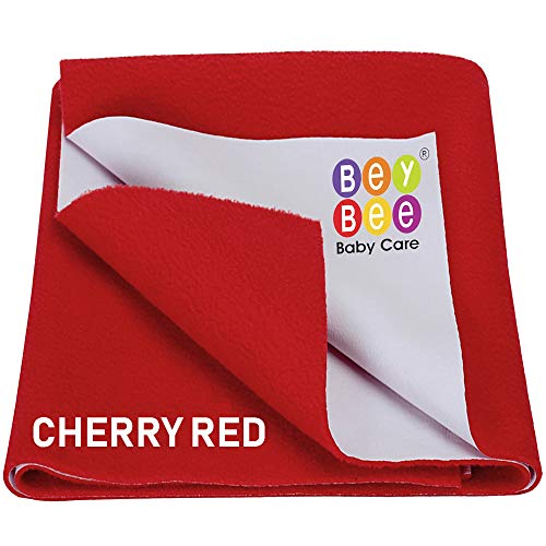 Beybee Premium Quick Dry Mattress Protector Baby Cot Sheet - Medium (Red)