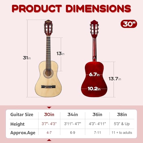 30" Wood Acoustic Guitar