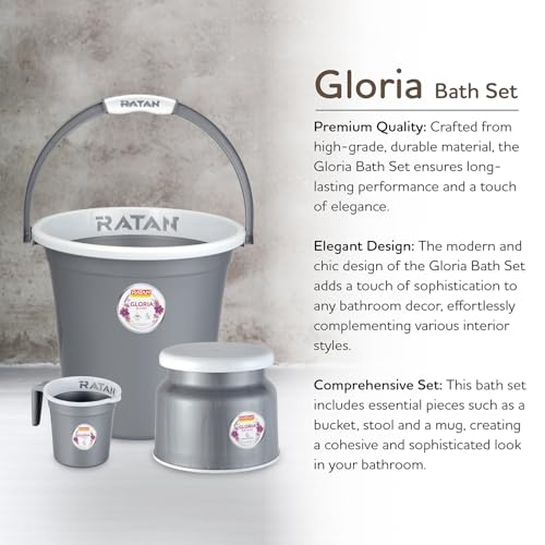 RATAN PLASTICWARE Plastic Bathroom Set