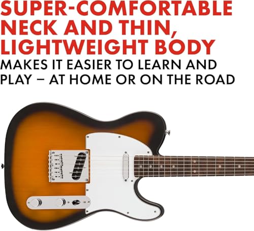 Fender Squier Debut Series Tele Lrl Wpg 2-Color Sunburst 379670503 - Image 3