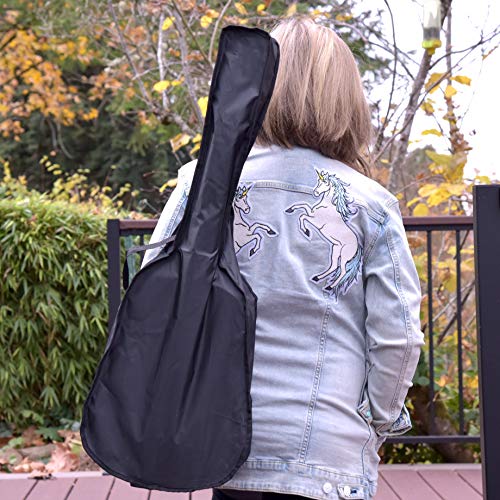 Natural Wood Guitar with Case for Kids/Boys/Beginners (30" Blue) - Image 4