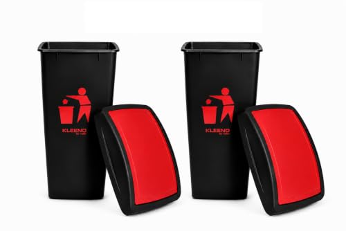 Cello Plastic Garbage Swing-Lid Dustbin 48 Ltr, (RED/RED) COMBO - Image 3