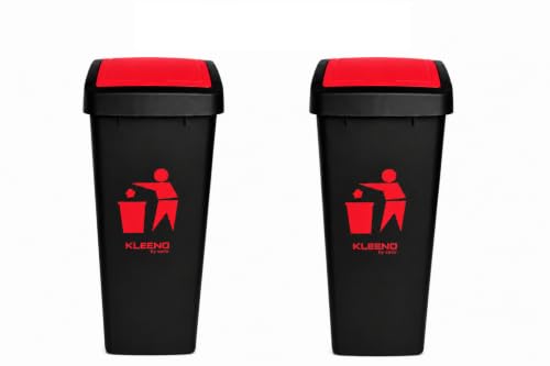 Cello Plastic Garbage Swing-Lid Dustbin 48 Ltr, (RED/RED) COMBO - Image 4