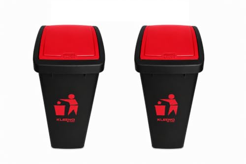 Cello Plastic Garbage Swing-Lid Dustbin 48 Ltr, (RED/RED) COMBO - Image 5