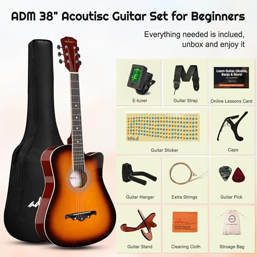 ADM 38" Inch Acoustic Guitar