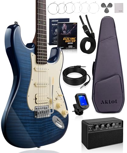 AKLOT Electric Guitar 39” Beginner Electric Guitar Kit with Amp