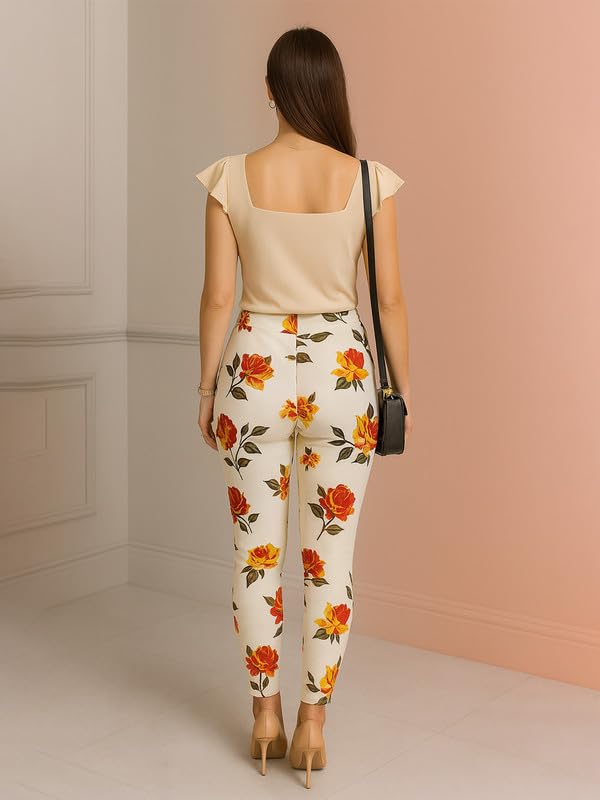 DTR FASHION Women's White Printed