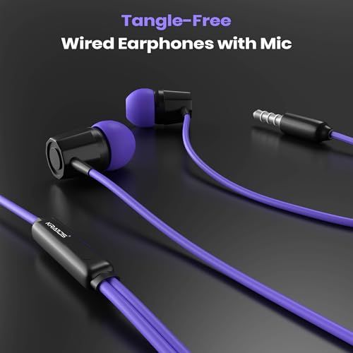 Kratos E02 Purple Wired Earphones
