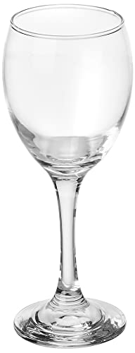 Amazon Brand - Solimo Wine Glass 245ml, Set of 6, Transparent