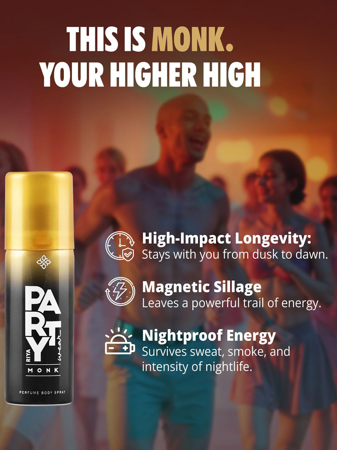 RIYA Men Monk Long Lasting Body Spray - 40 ml - Image 3