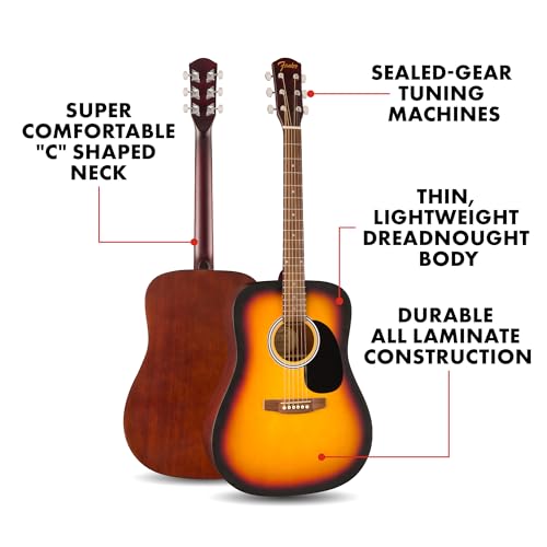 Fender 0971910032 FA-25 Dreadnought Acoustic Guitar, WN SB - Image 2