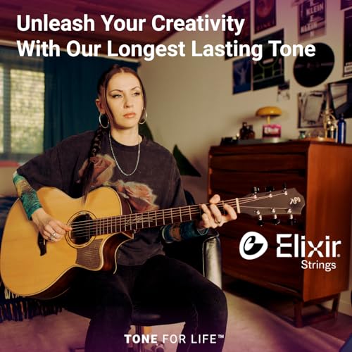 Elixir Light Nanoweb 80/20 Bronze Acoustic Guitar Strings - Image 6