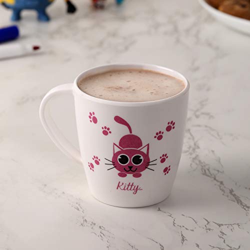 Cello Melamine Joycee Mugs - Set of 4, Multicolour, 200ml - Image 4