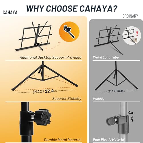 CAHAYA Folding Music Stand Lightweight