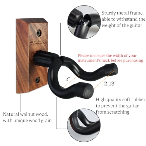 Guitar Wall Mount, White Hardwood