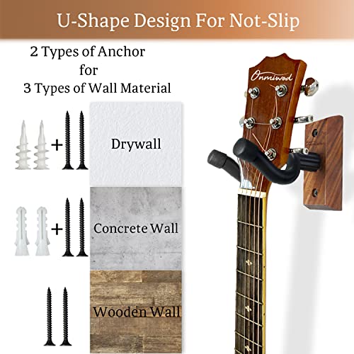 Guitar Wall Mount, White Hardwood