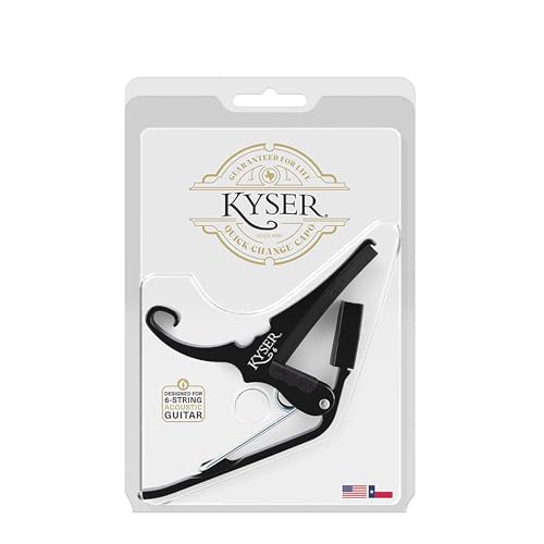 Kyser Quick-Change Capo for 6-string acoustic guitars, Black, KG6B - Image 6