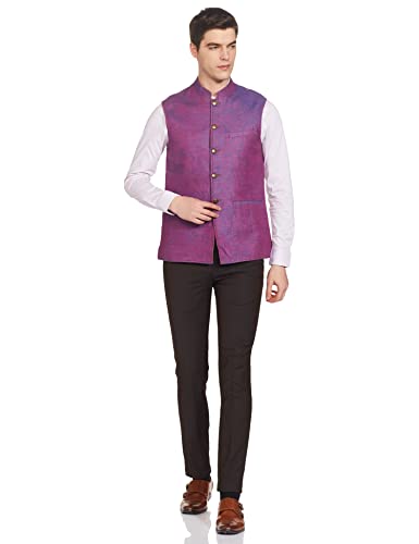 Park Avenue Men's Peak Lapel Regular Fit Blazer - Image 5