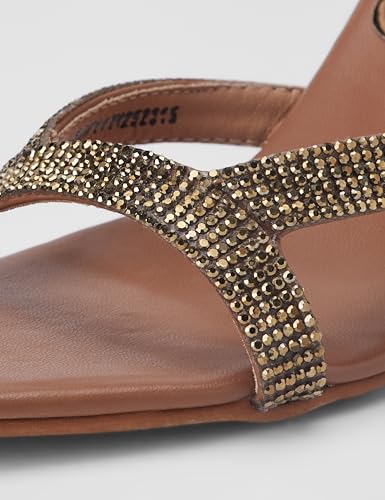 Catwalk womens Cross-strap Shimmer Sandal - Image 6