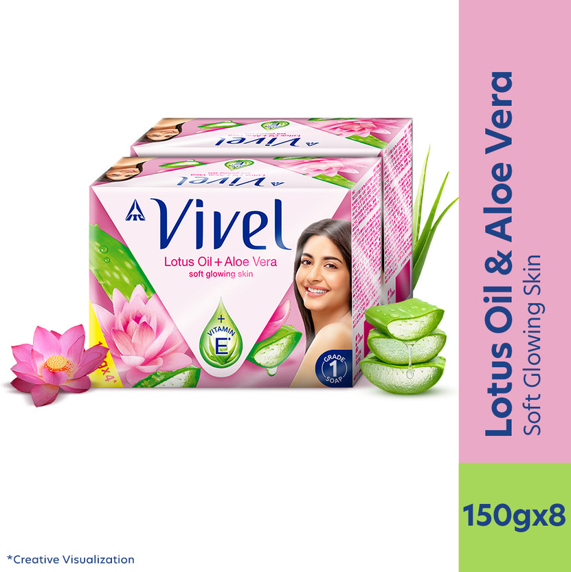 Vivel Lotus Oil Grade 1 Bathing Soap Highest Soap Grade 76% TFM V...more
