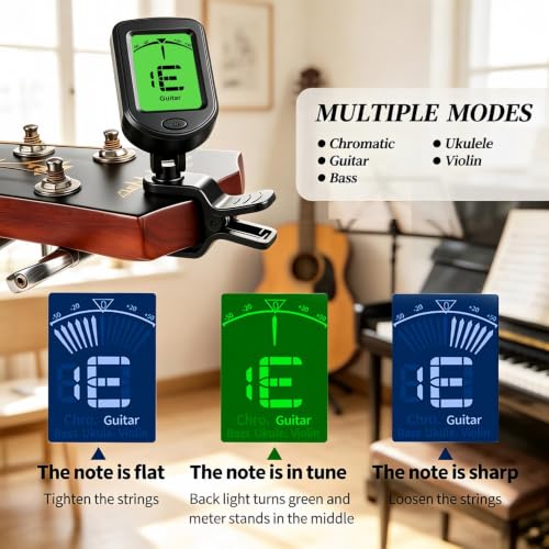 Guitar Tuner Clip on Ukulele
