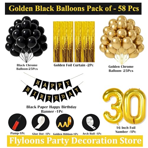 30th Birthday Decoration Items Golden