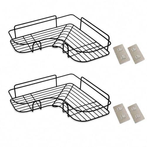 Adhesive Wall-Mounted Corner Shelf Rack