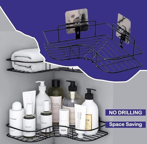Adhesive Wall-Mounted Corner Shelf Rack