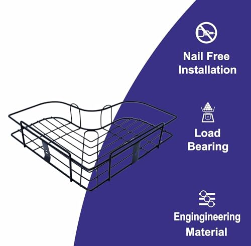 Adhesive Wall-Mounted Corner Shelf Rack