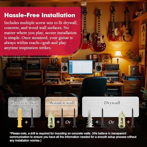 2 Pack Guitar Wall Mount