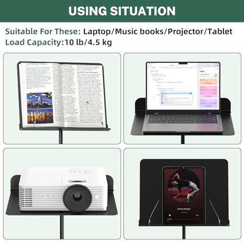 GLEAM Sheet Music Stand Metal with Carrying Bag and Music Clamp - Image 3