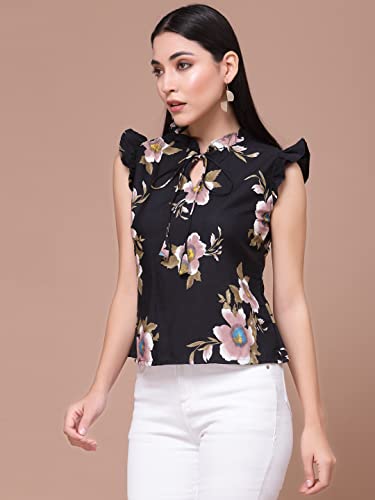 OOMPH! Women's Crepe Floral Relaxed Fit Shirt - Image 3