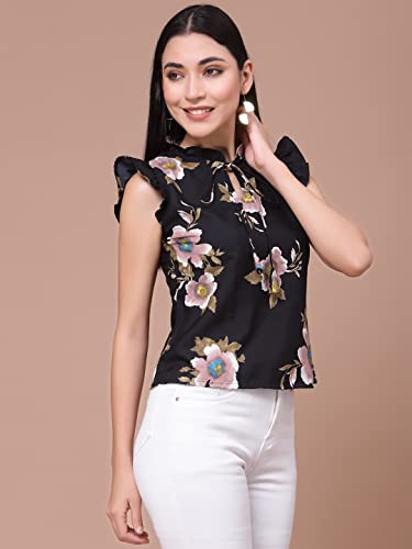 OOMPH! Women's Crepe Floral Relaxed Fit Shirt - Image 4